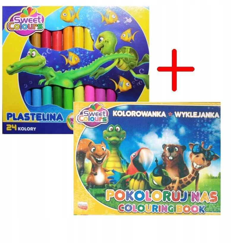 Nara Koma Plast Plastelinos rinkinys 24 spalvų su piešimo knygele