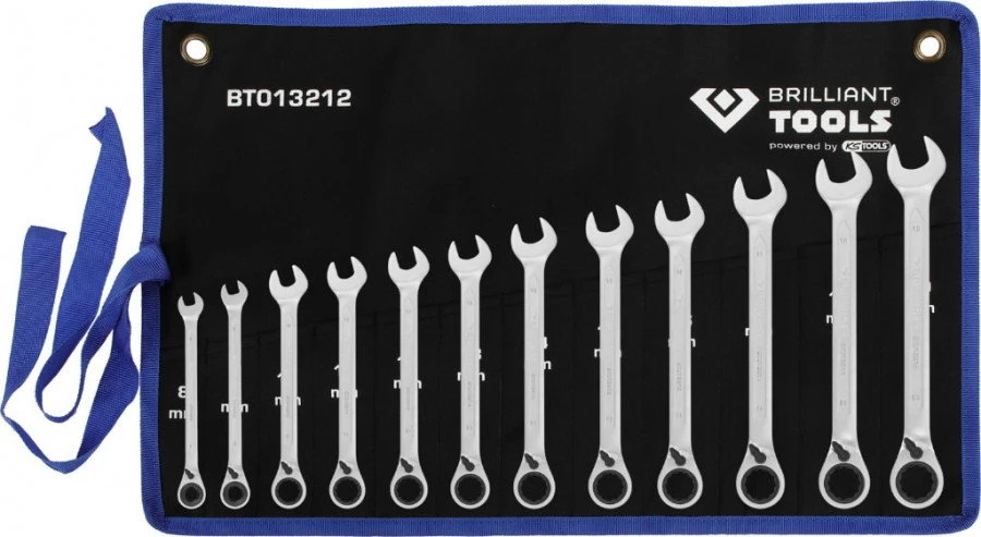 Kombinuotas raktas su terkšle KS Tools Gear+Flex; 10 mm