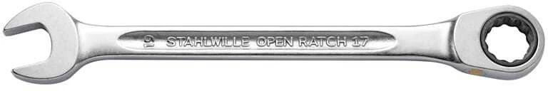 Kombinuotas raktas su terkšle Stahlwille Nr17F; 19 mm
