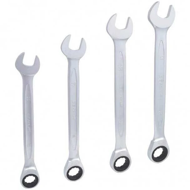 4 dalių kombinuotų terkšlinių raktų rinkinys KS TOOLS GEARplus 24-32mm