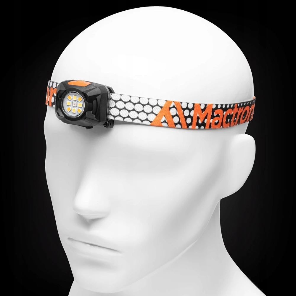 Mactronic 400lm įkraunamas galvos žibintuvėlis Rebel (oranžinis) AHL0061