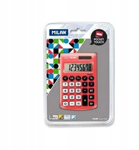 Kompaktiškas skaičiuotuvas Milan Pocket Touch, raudonas