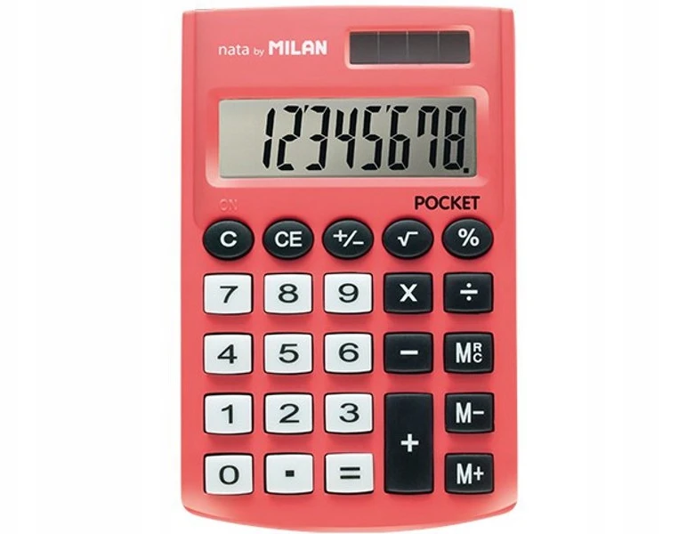 Kompaktiškas skaičiuotuvas Milan Pocket Touch, raudonas