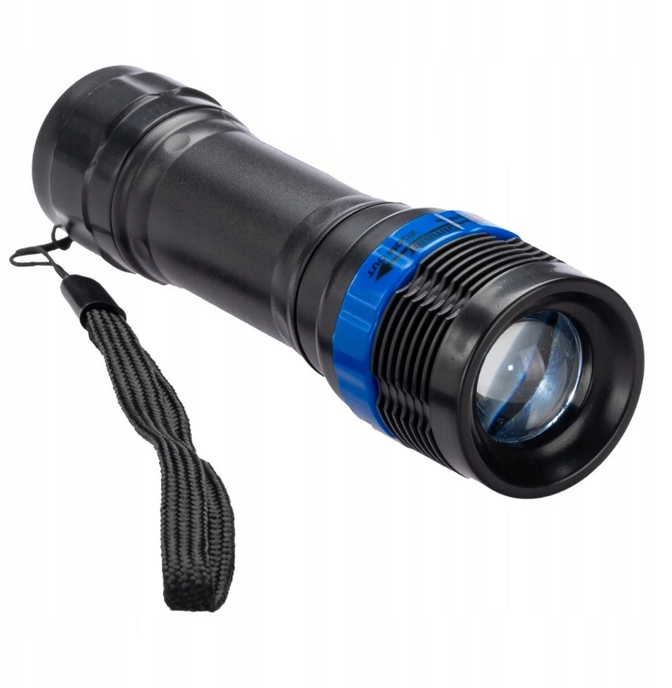 Kompaktiškas taktinis kišeninis žibintuvėlis su ZOOM, SMD LED objektyvu