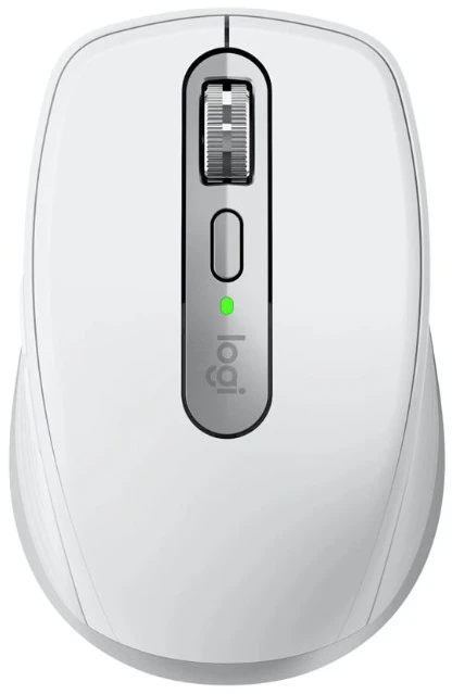 Belaidė pelė Logitech MX Anywhere 3S - RF belaidė + Bluetooth, lazerinis, 8000 DPI, Pale Pilkas (Baltas)