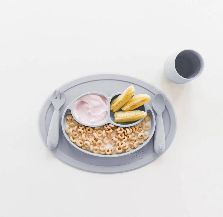EZPZ Mini Utensils pastelinis pilka