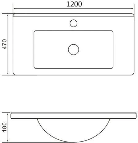 Konglomerato praustuvas Mexen Poli 1/O, 100 cm, Baltas