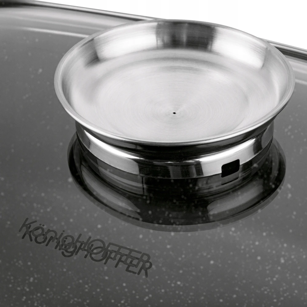 Konighoffer INDUKCINIS PUODAS SU AROMATIZATORIAUS 5,6L ALIUMINIO skrudintuvu DUJOS