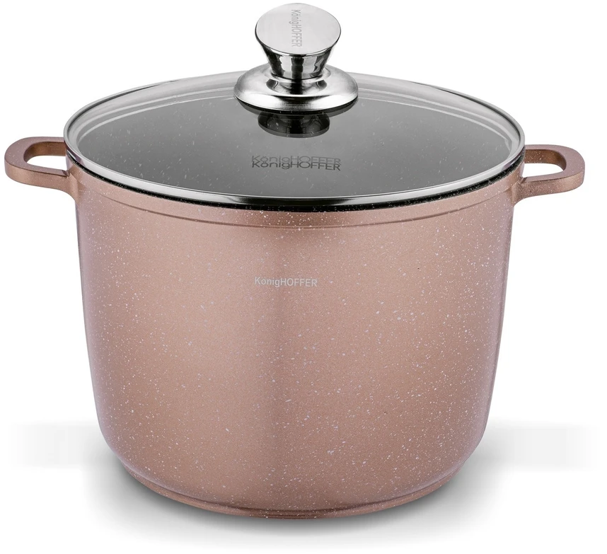 Konighoffer Pollo Rose Gold puodas 6.8l, 24cm, indukcijai, su dangčiu