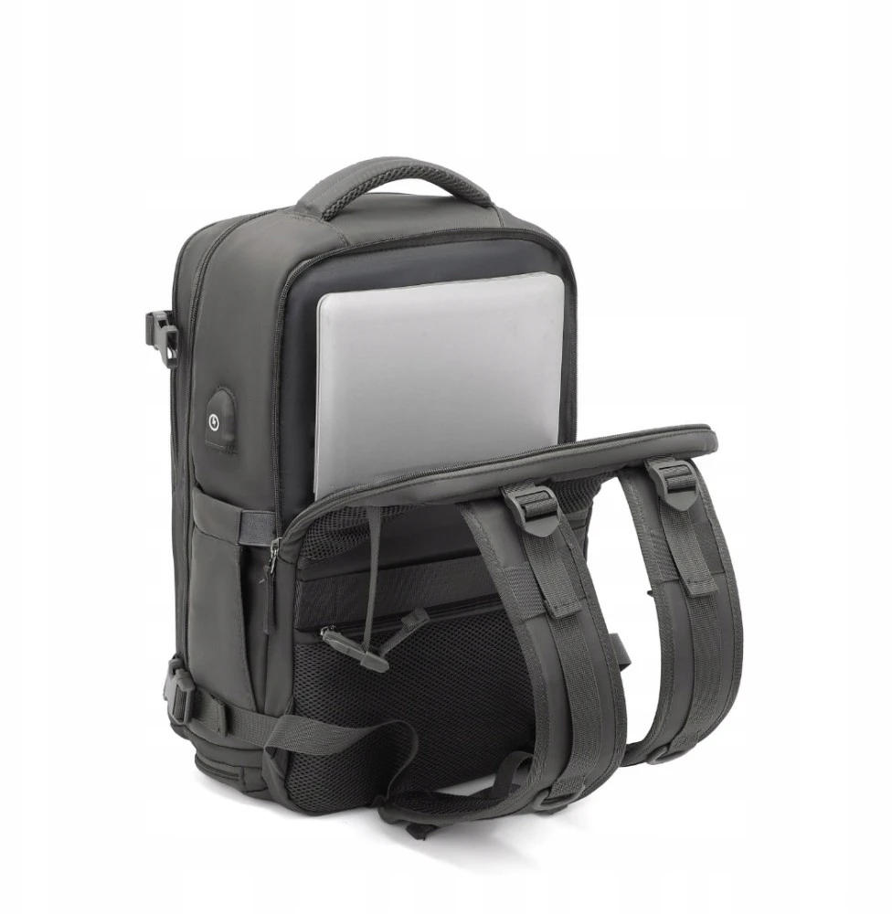 Kono Kelioninis lėktuvo kuprinė 40x30x20cm, 25l, su Usb, pilka