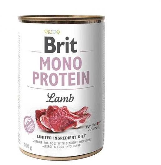 BRIT CARE Dog Mono Protein su ėriena ir ryžiais 400g