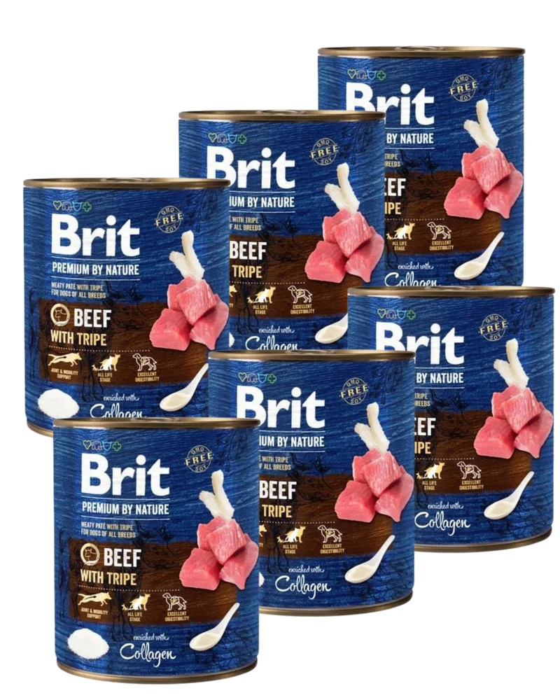 Konservuotas ėdalas šunims Brit Premium jautiena with Tripe 800g