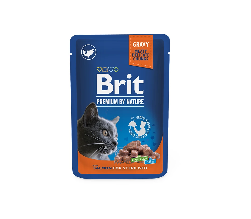 ĖDALAS KATĖMS BRIT STERILISED GRAVY 85G