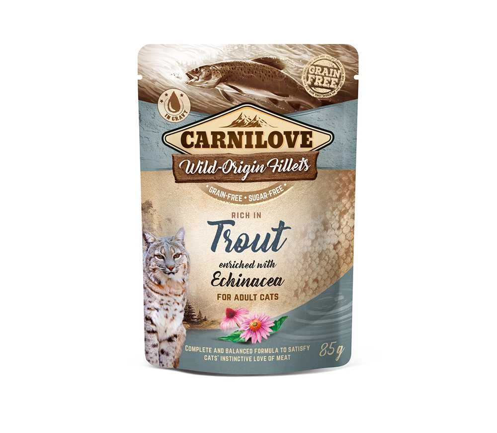 Carni Love Carnilove konservai katėms maiš. upėtakis Echinacea 85g