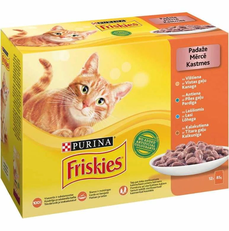Konservai katėms drebučiuose FRISKIES, 12x85 g