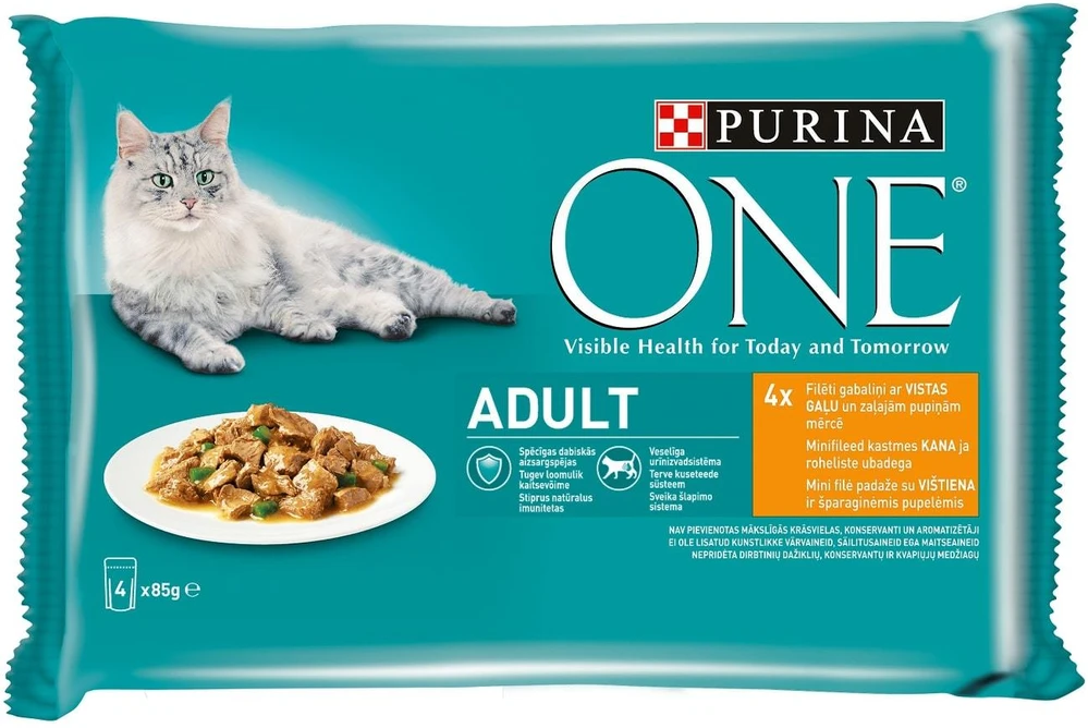 ONE ĖDAL KONS KATĖMS SENIOR SU JAUT 4X85G