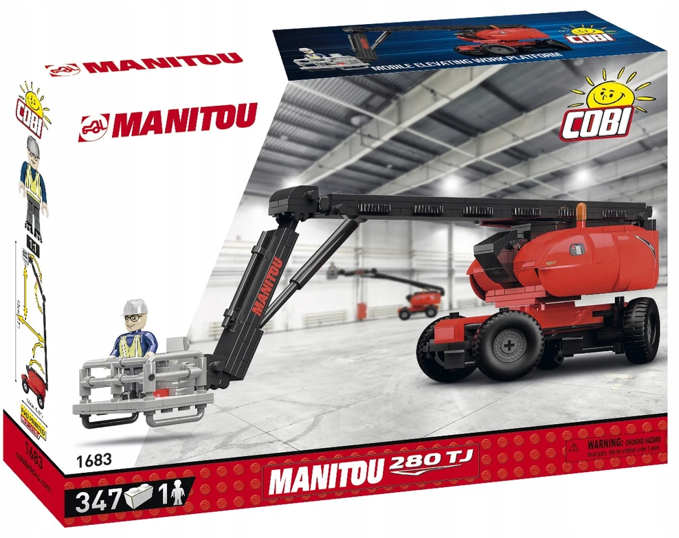 Konstravimo Rinkinys - COBI - MANITOU 280 TJ - Raudona - 347 dalys - Surinkti patiems