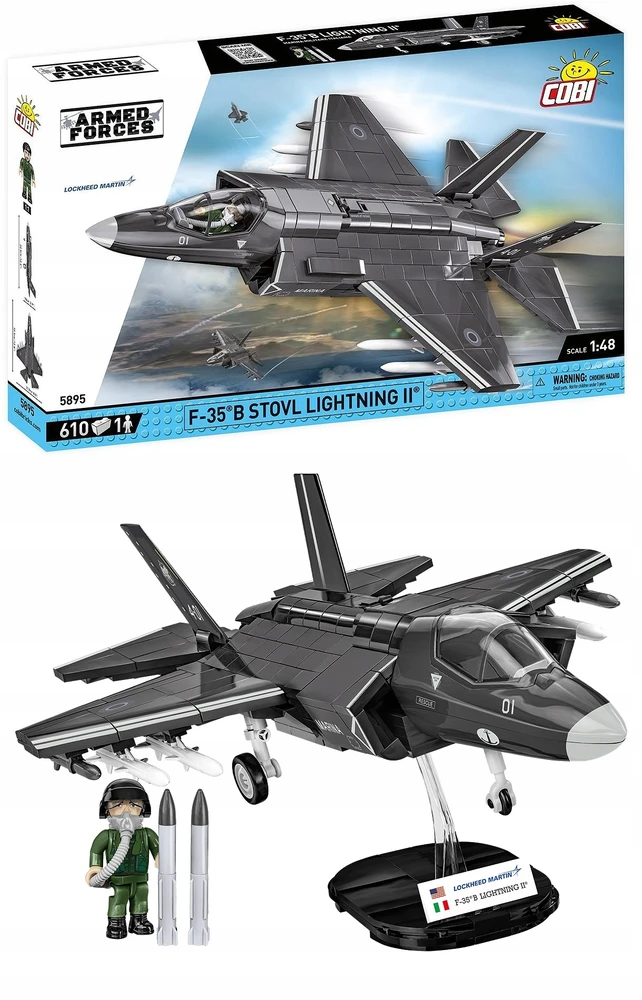 Cobi Klocki F-35b „Stovl Lightning II“ 610 blokų