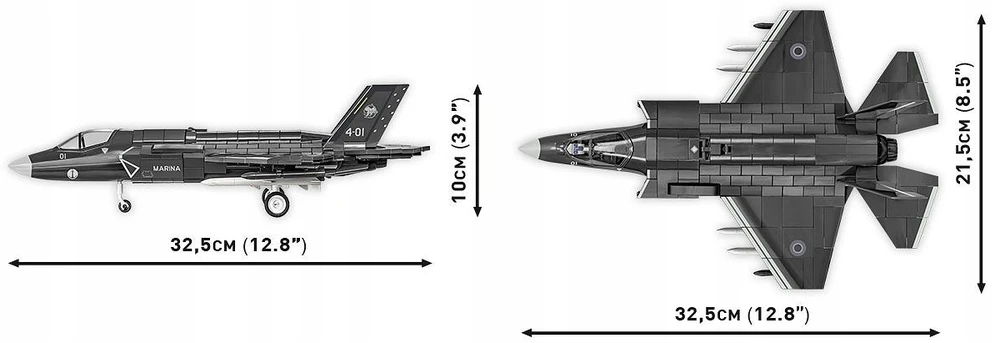 Cobi Klocki F-35b „Stovl Lightning II“ 610 blokų