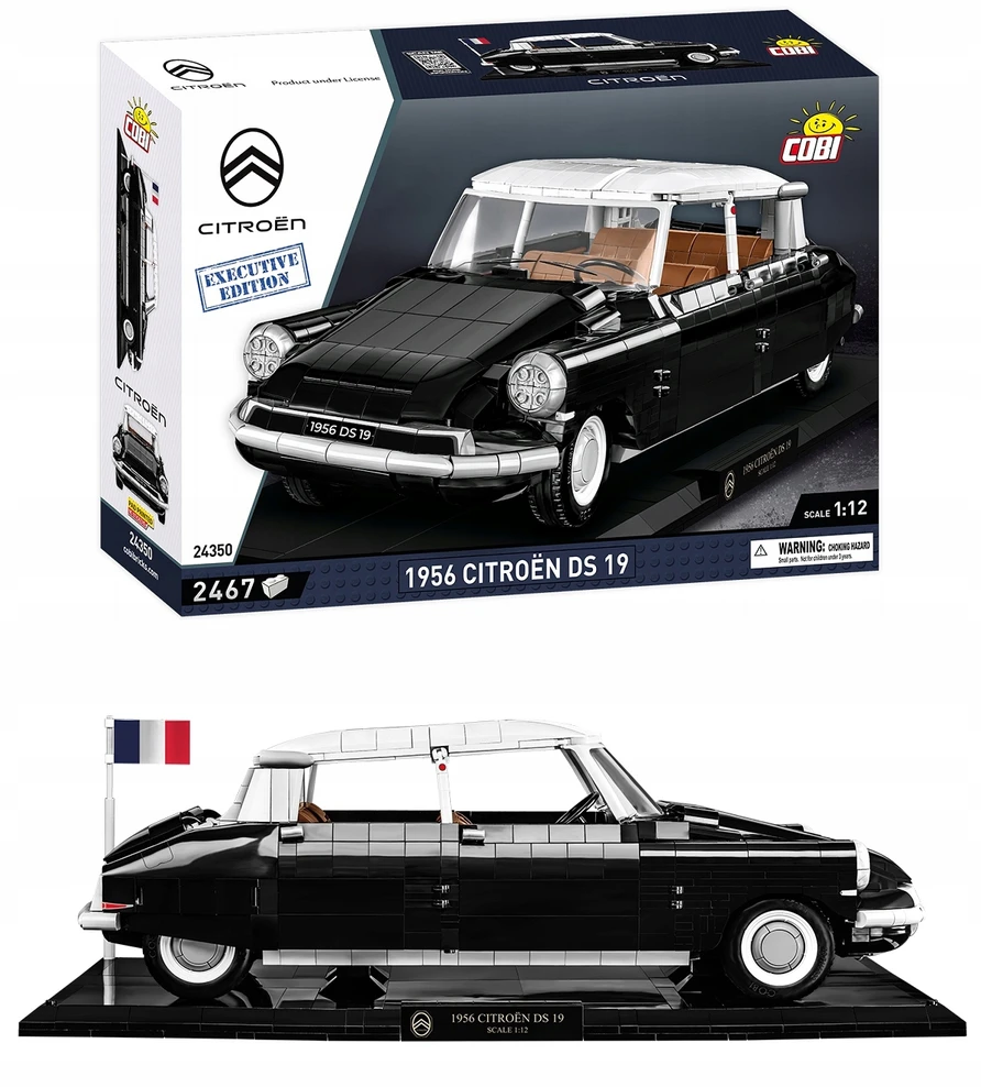 KONSTRUKCIJŲ ŽAIDIMAS - COBI - 1956 METŲ CITROËN DS 19 - Vykdomoji Leidimo Versija - JUODA - 1:12