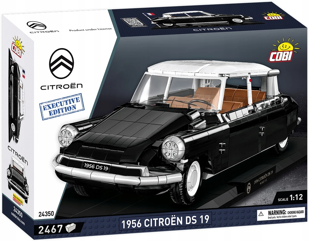 KONSTRUKCIJŲ ŽAIDIMAS - COBI - 1956 METŲ CITROËN DS 19 - Vykdomoji Leidimo Versija - JUODA - 1:12