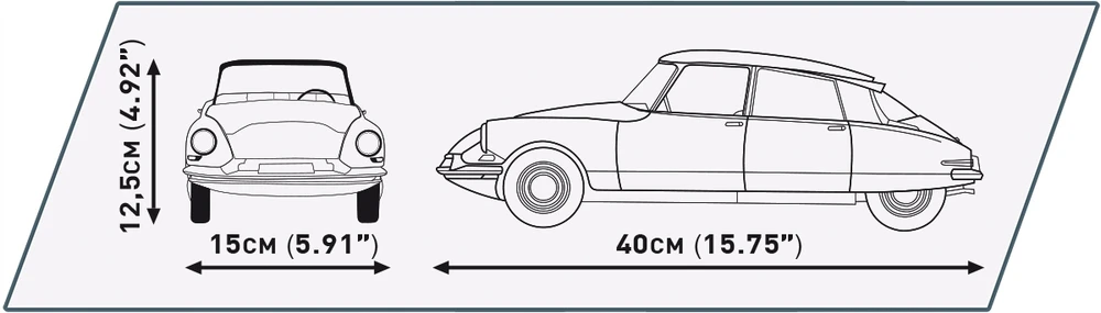 KONSTRUKCIJŲ ŽAIDIMAS - COBI - 1956 METŲ CITROËN DS 19 - Vykdomoji Leidimo Versija - JUODA - 1:12