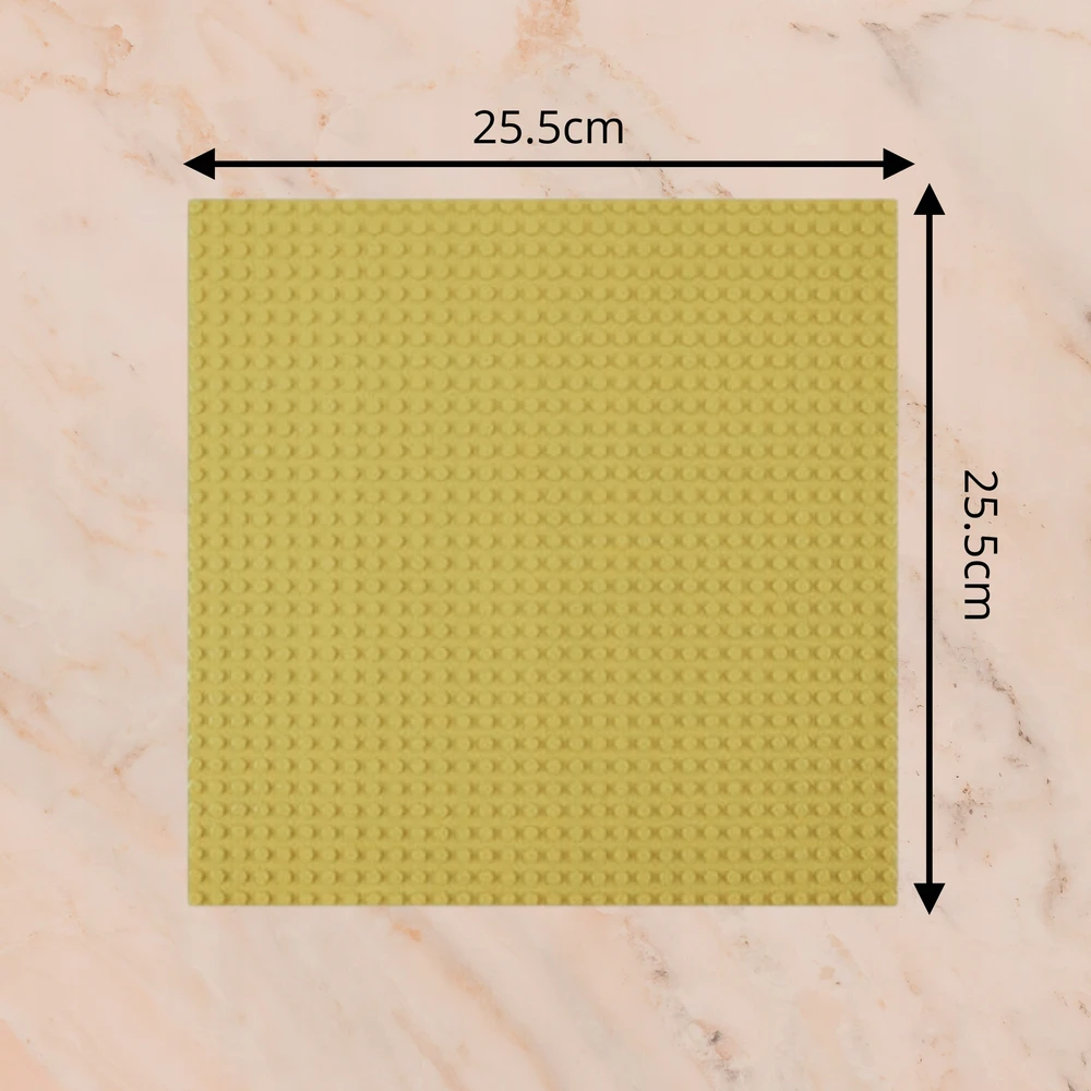 Bez Marki Konstrukcinė pagrindo plokštė, citi classic blokeliai, GELTONAS pagrindas, 32x32 XL