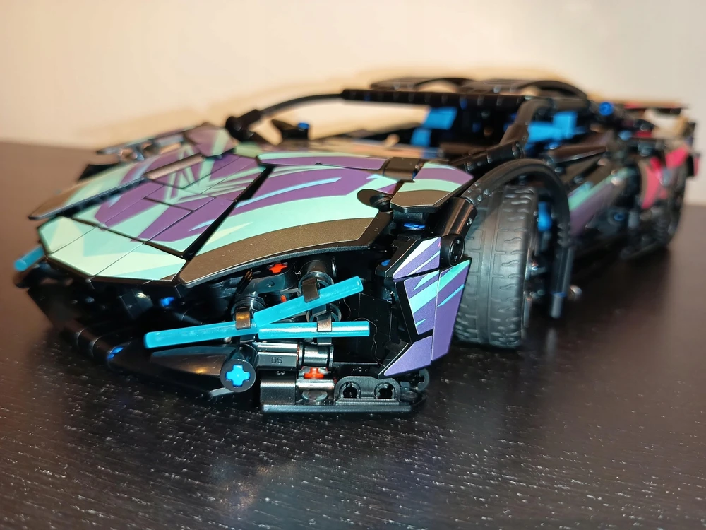 KONSTRUKCINIAI BLAKAI AUTOMOBILI LAMBO 1280 el FLUO LIGHTS TECHNIK 36 CM 1:14