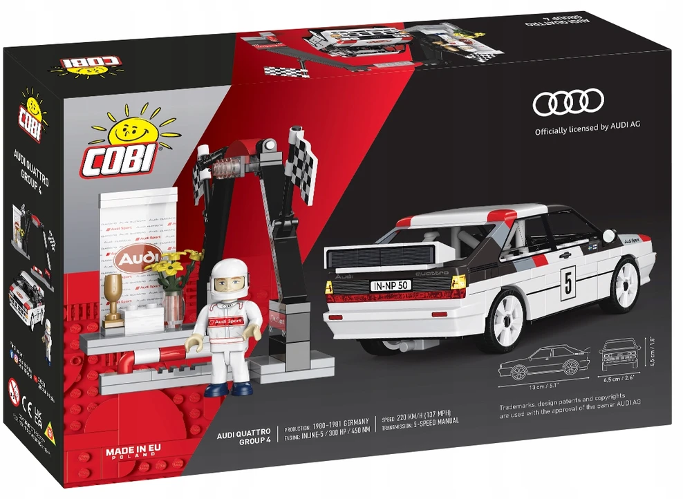 Cobi Kaladėlių rinkinys Audi Quattro Group 4 1981 1:35