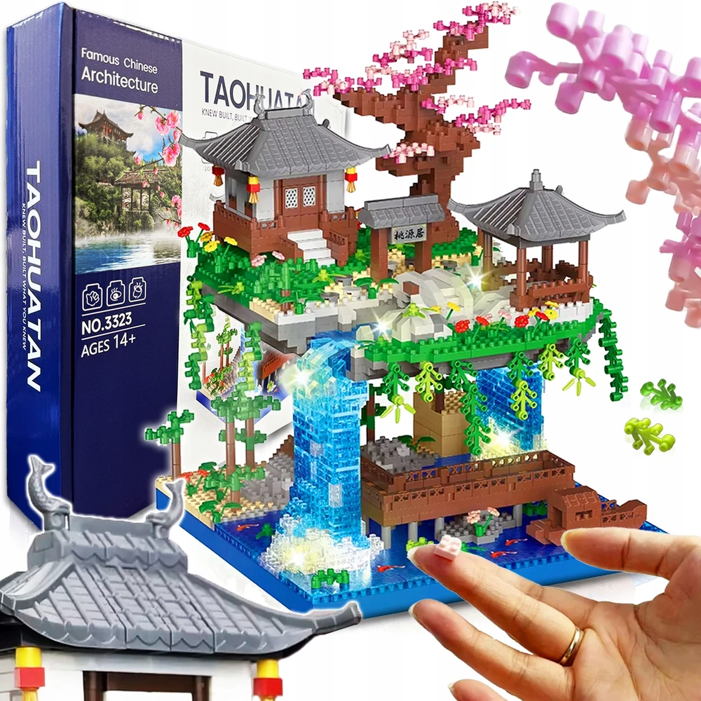 KONSTRUKCINIAI BLAKAI JAPANIŠKAS SODAS ZEN HOUSE CHERRY + LED SET 2705 EL.