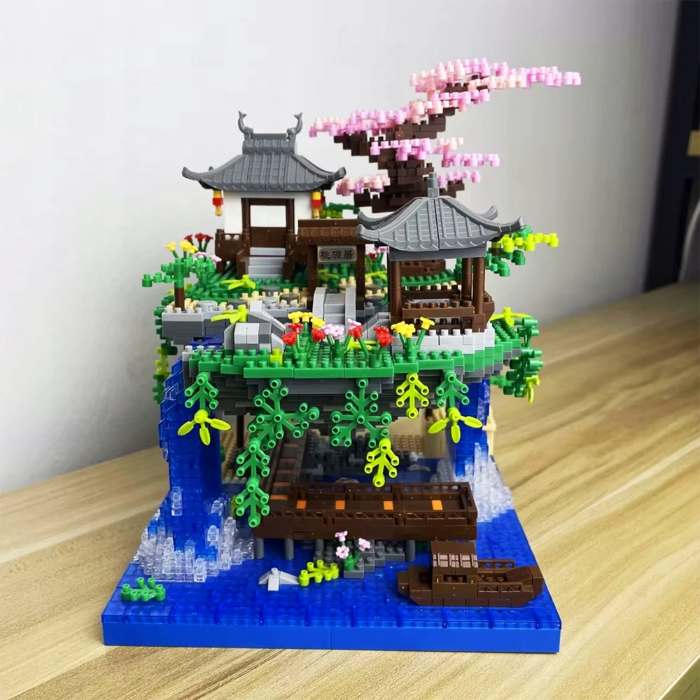 KONSTRUKCINIAI BLAKAI JAPANIŠKAS SODAS ZEN HOUSE CHERRY + LED SET 2705 EL.