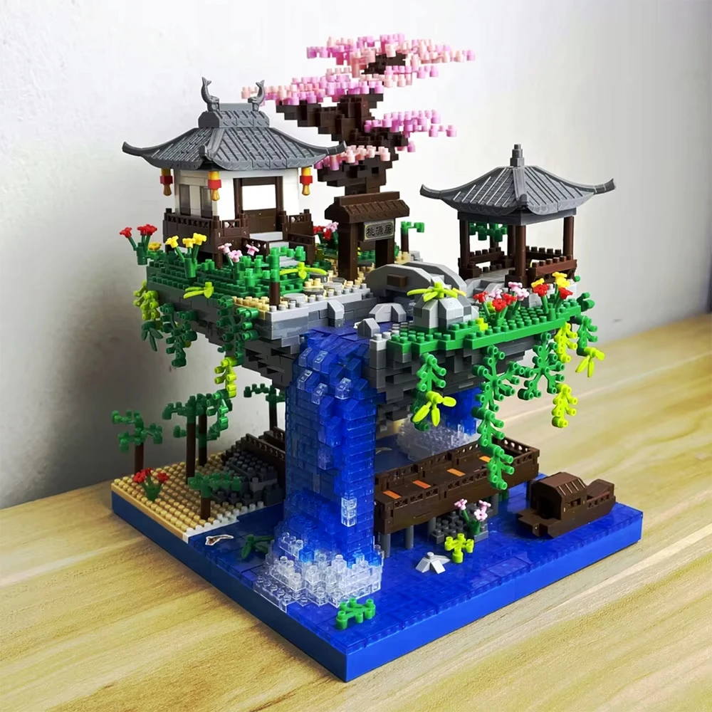 KONSTRUKCINIAI BLAKAI JAPANIŠKAS SODAS ZEN HOUSE CHERRY + LED SET 2705 EL.