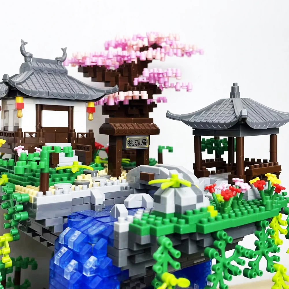 KONSTRUKCINIAI BLAKAI JAPANIŠKAS SODAS ZEN HOUSE CHERRY + LED SET 2705 EL.