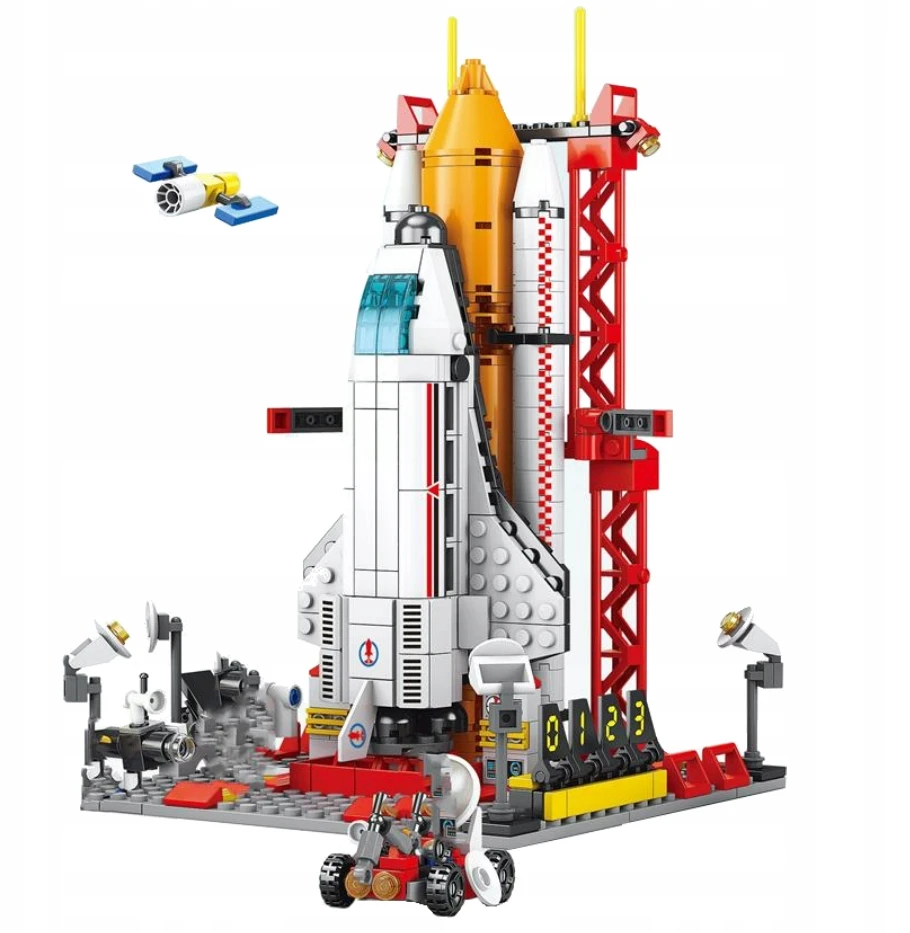 Konstrukciniai blokeliai Kalėdų Senelio dovana SPACE ROCKET 506 vnt.Cosmos