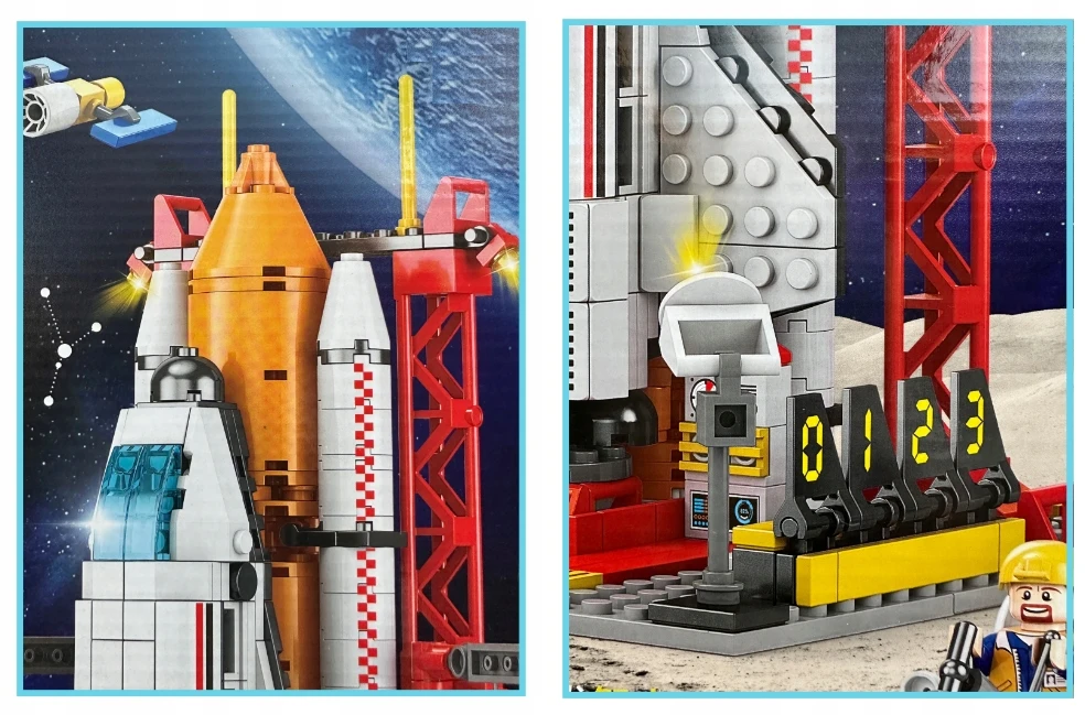 Konstrukciniai blokeliai Kalėdų Senelio dovana SPACE ROCKET 506 vnt.Cosmos