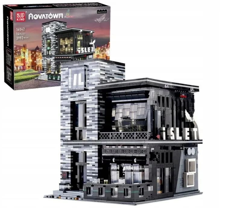 Konstrukciniai blokeliai Mould King 16042 Bar Pub su Led apšvietimu