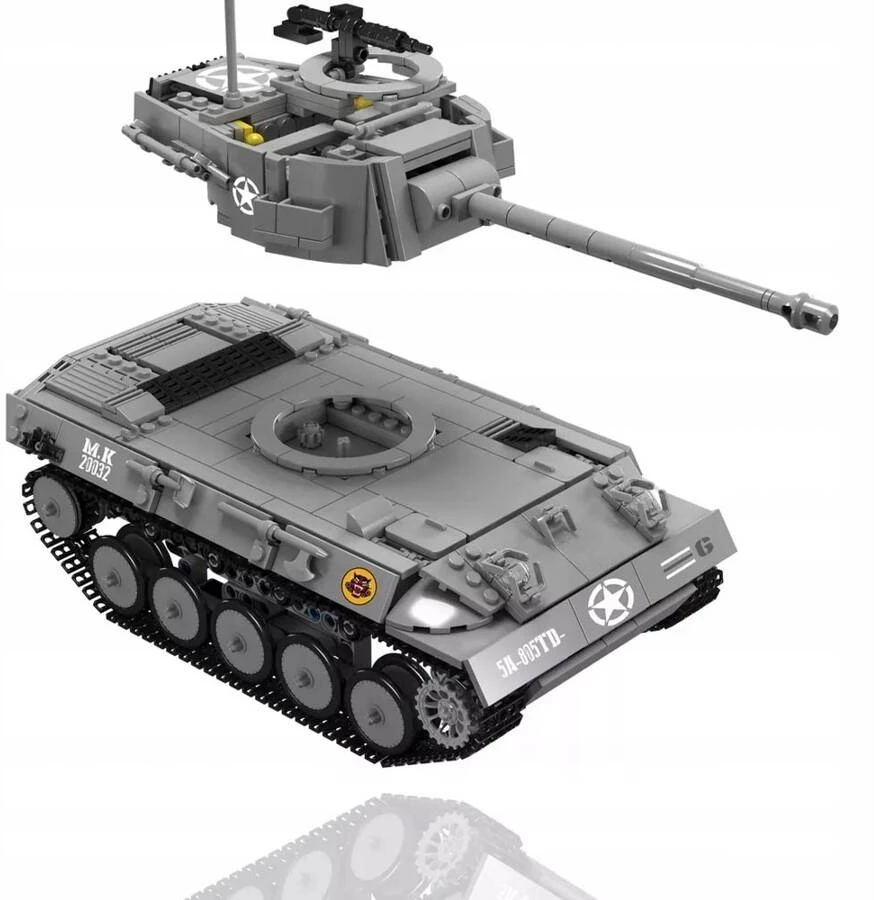 Konstrukciniai blokeliai Mould King M16 Hellcat, 971 el., valdomi pulteliu