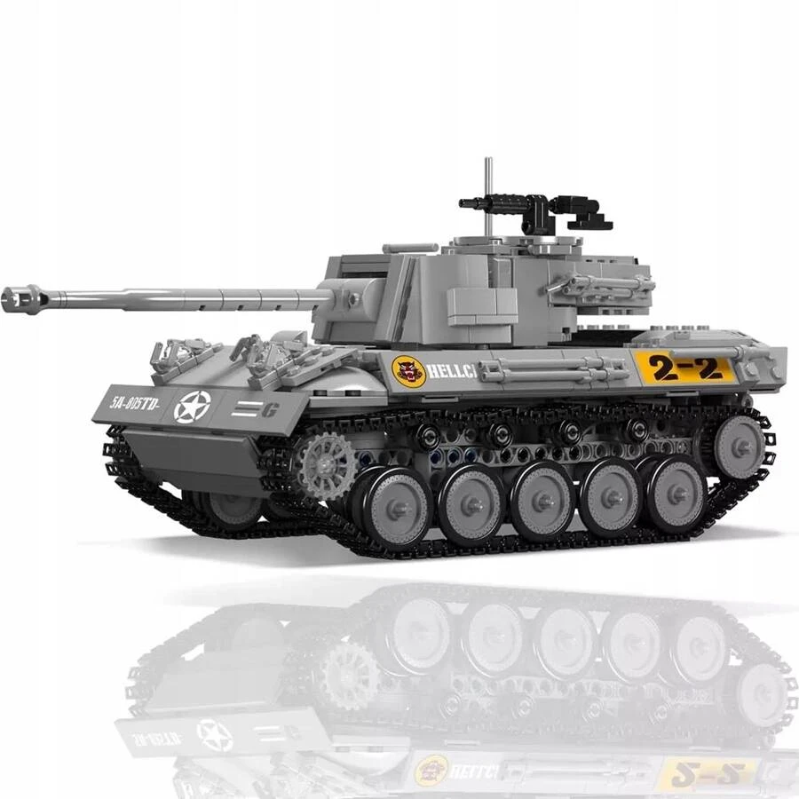 Konstrukciniai blokeliai Mould King M16 Hellcat, 971 el., valdomi pulteliu
