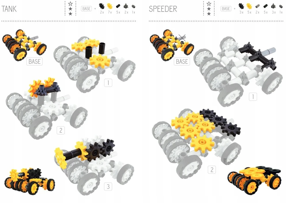 Konstrukciniai kaladėlės Korbo Machine 61 el.