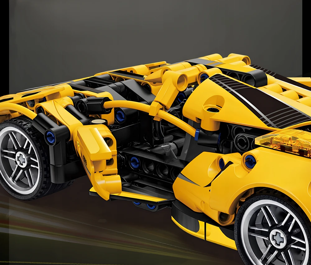 KONSTRUKCINIAI KLUOKAI BLOKAS AUTOMOBILIŲ SPORTINIS AUTOMOBILIS 3D DOVANA