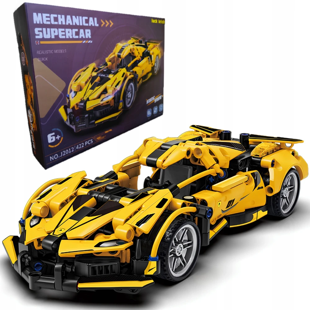 KONSTRUKCINIAI KLUOKAI BLOKAS AUTOMOBILIŲ SPORTINIS AUTOMOBILIS 3D DOVANA