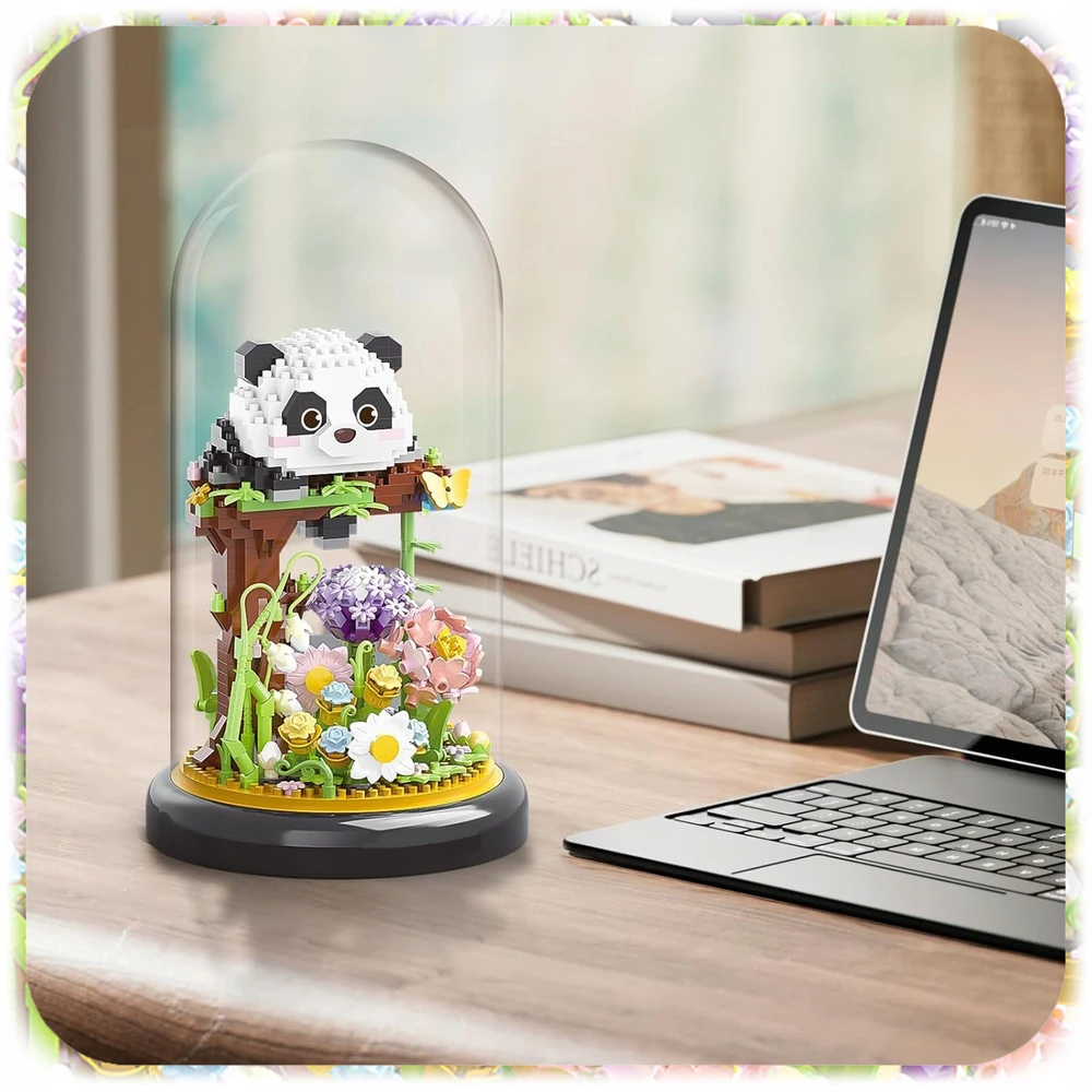 KONSTRUKCINIAI KLUOKAI PANDA 999 EL MINI BLOKLIŲ RINKINYS SU ATŠĖLINIO PAGRINDU