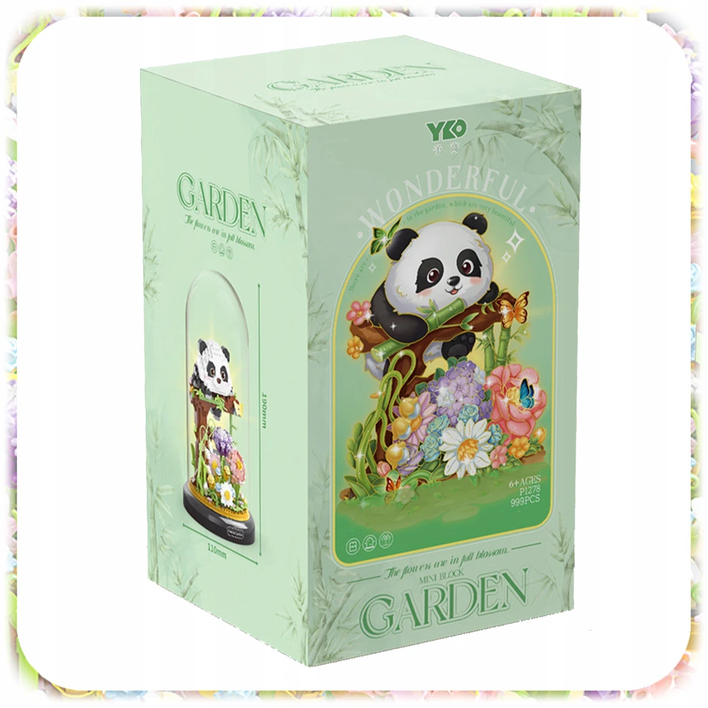 KONSTRUKCINIAI KLUOKAI PANDA 999 EL MINI BLOKLIŲ RINKINYS SU ATŠĖLINIO PAGRINDU