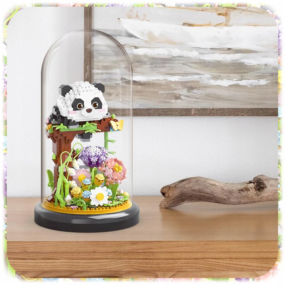 KONSTRUKCINIAI KLUOKAI PANDA 999 EL MINI BLOKLIŲ RINKINYS SU ATŠĖLINIO PAGRINDU