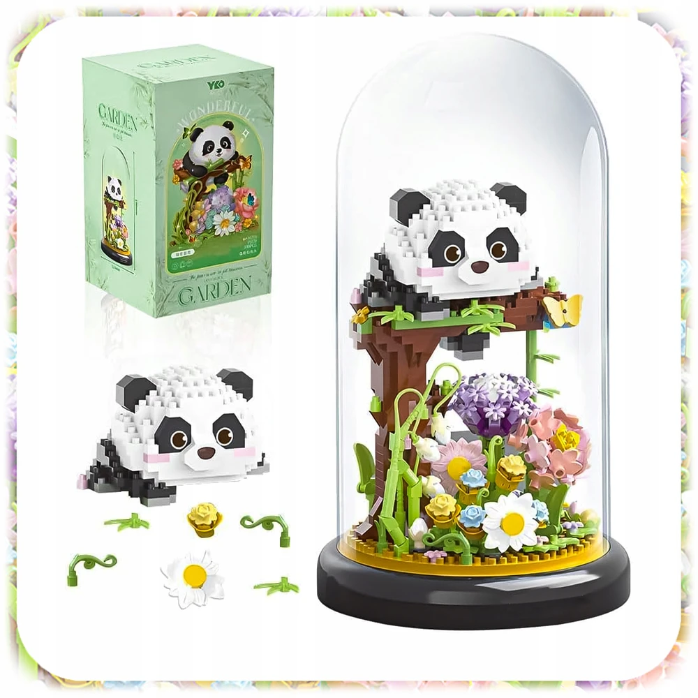 KONSTRUKCINIAI KLUOKAI PANDA 999 EL MINI BLOKLIŲ RINKINYS SU ATŠĖLINIO PAGRINDU