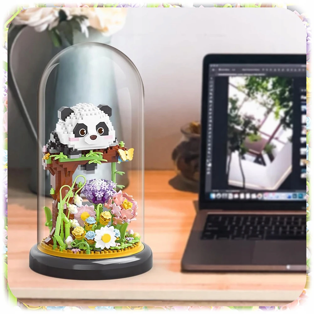 KONSTRUKCINIAI KLUOKAI PANDA 999 EL MINI BLOKLIŲ RINKINYS SU ATŠĖLINIO PAGRINDU