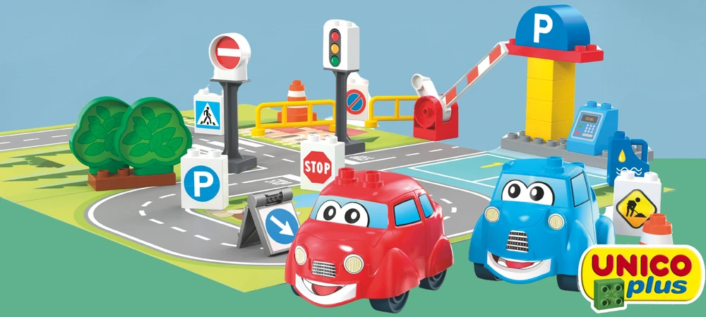 KONSTRUKCINIAI KLUOKAI VAIKAMS MANO PIRMIEJI AUTOMOBILIAI DIDELI 32 ELEMENTŲ UNICO