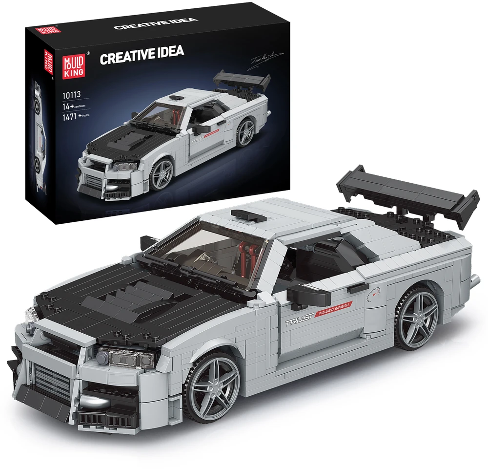 Konstrukciniai "mould King" "skyline Gtr R34" "technic" 1471 el.