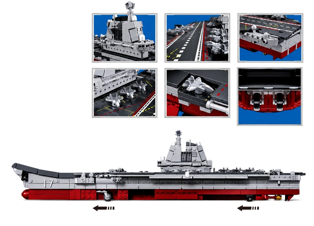 Konstrukciniai "sluban" karinio laivo "pla Navy Shandong" blokeliai, 584 dalys