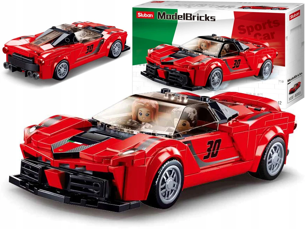 Konstrukciniai "sluban" lenktyninio automobilio kaladėlės, 262 el.